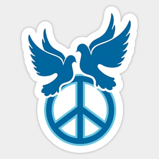 Doves of Peace on  pacific sign Sticker